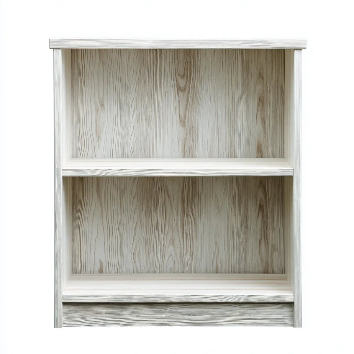 Bibliothèque de bureau ouverte blanche 80 x 30 x 120 cm en MDF rectangulaire à 2 niveaux