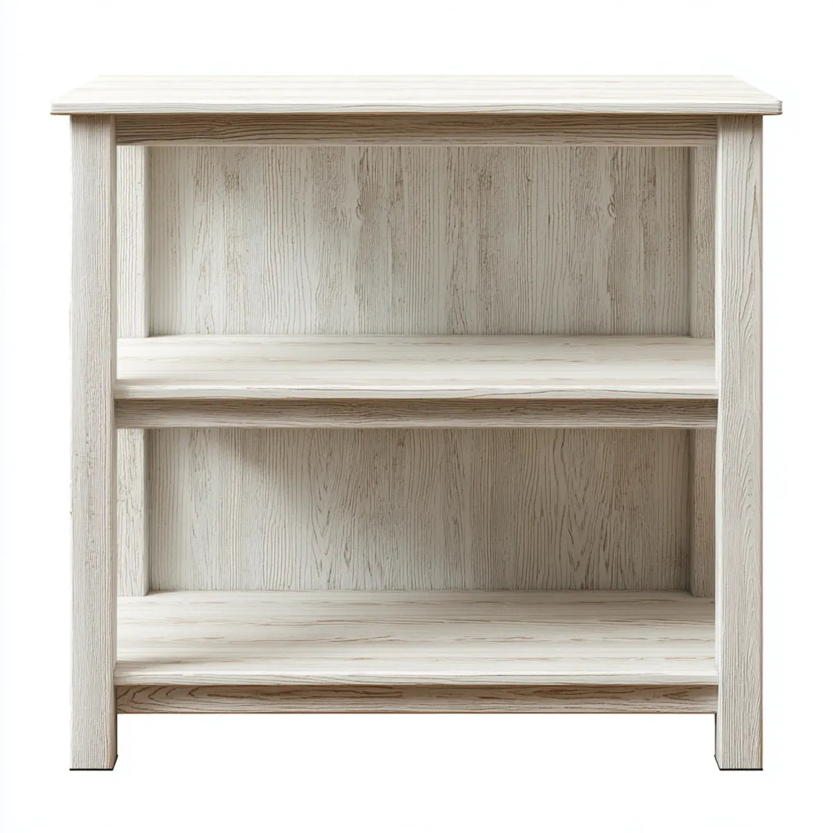 Bibliothèque de bureau blanche en bois massif rectangulaire 80 x 35 x 90 cm