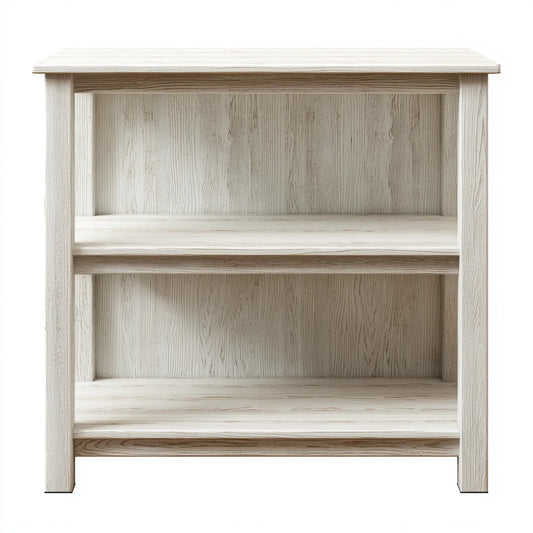 Bibliothèque de bureau blanche en bois massif rectangulaire 80 x 35 x 90 cm