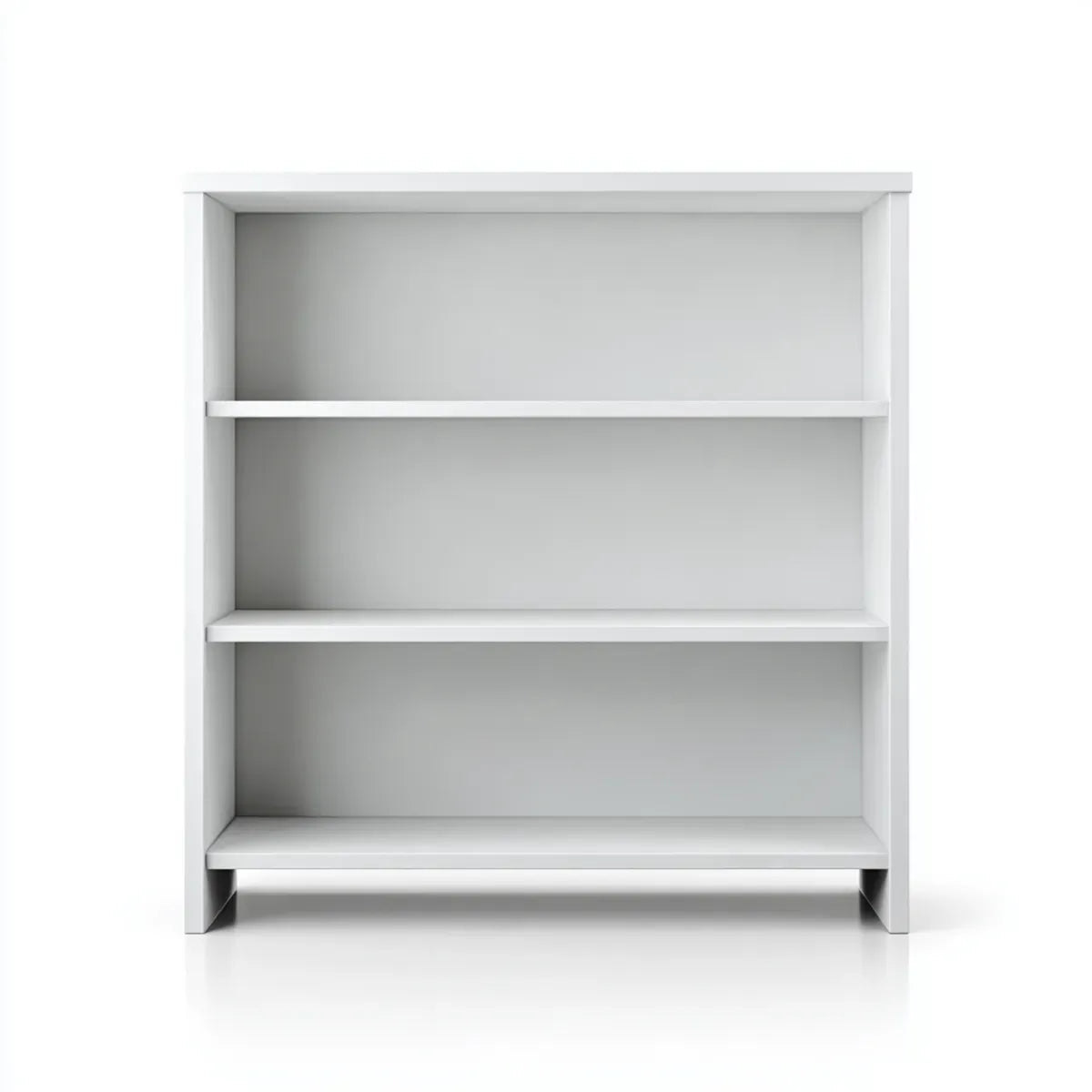 Bibliothèque de bureau blanche 80 x 30 x 120 cm en panneaux de particules mélaminés rectangulaire